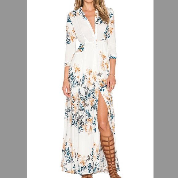Free People After the Storm Maxi Dress Duster - Picture 1 of 6